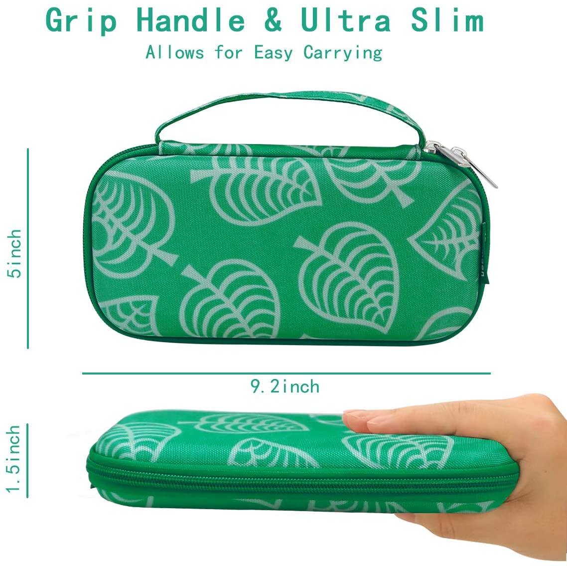 Carrying Case for Nintendo Switch,Travel Carry Cover Hard Shell Storage for Leaf Crossing NS Console and Accessories - JOY2ESpree
