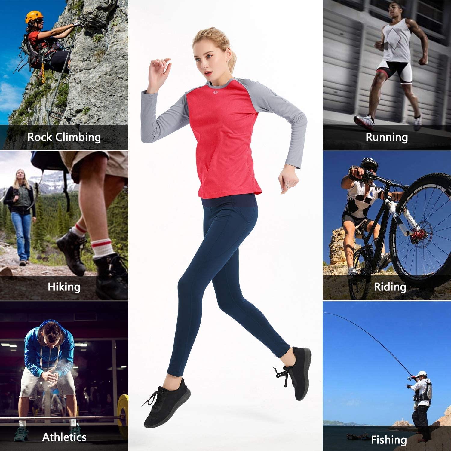 Women's UPF 50+ Sun Protection Hiking Shirts Long Sleeve Quick Dry Rashguard Athletic Running Fishing Shirts - JOY2ESpree