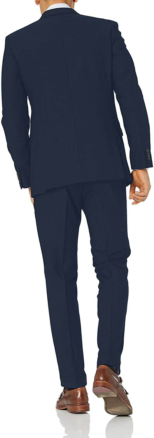 Unlisted by Kenneth Cole Men's 2 Button Slim Fit Suit with Hemmed Pant