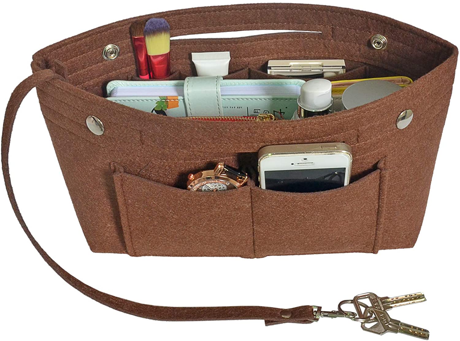 YIICOOLY Felt Tote Handbag Purse Organizer Insert Divider Shaper Bag in Bag