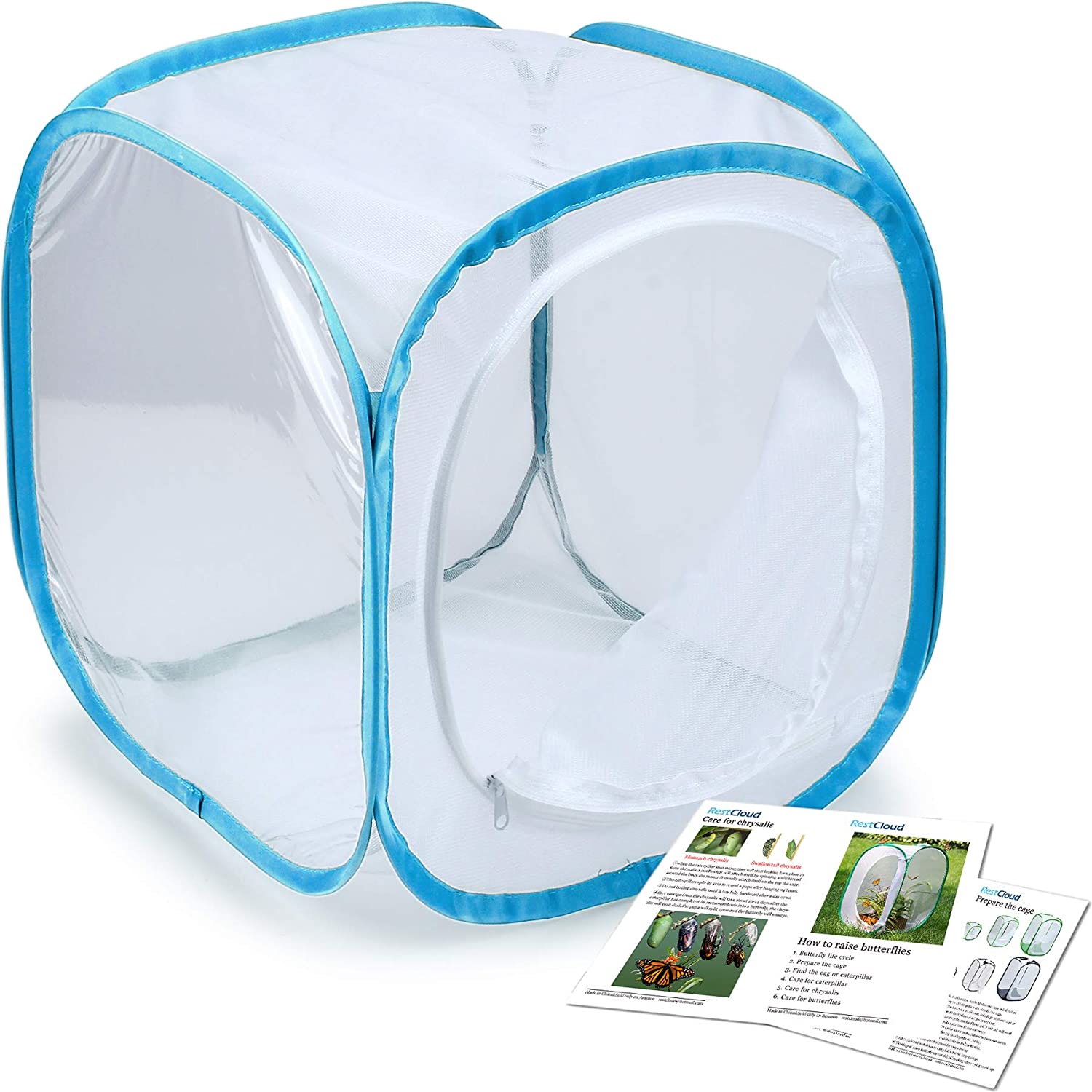 RESTCLOUD Insect and Butterfly Habitat Cage Terrarium Pop-up 23.6 Inches Tall - JOY2ESpree