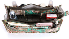 
                        
                          Load image into Gallery viewer, BTSKY New Printing Handbag Organizers Inside Purse Insert-High Capacity 13 Pockets Bag Tote Organizer with Handle Peacock Flower
                        
                      