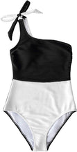 
                        
                          將圖片載入圖庫檢視器 CUPSHE Women's One Piece Swimsuit Color Block One Shoulder Bowknot Bathing Suit
                        
                      