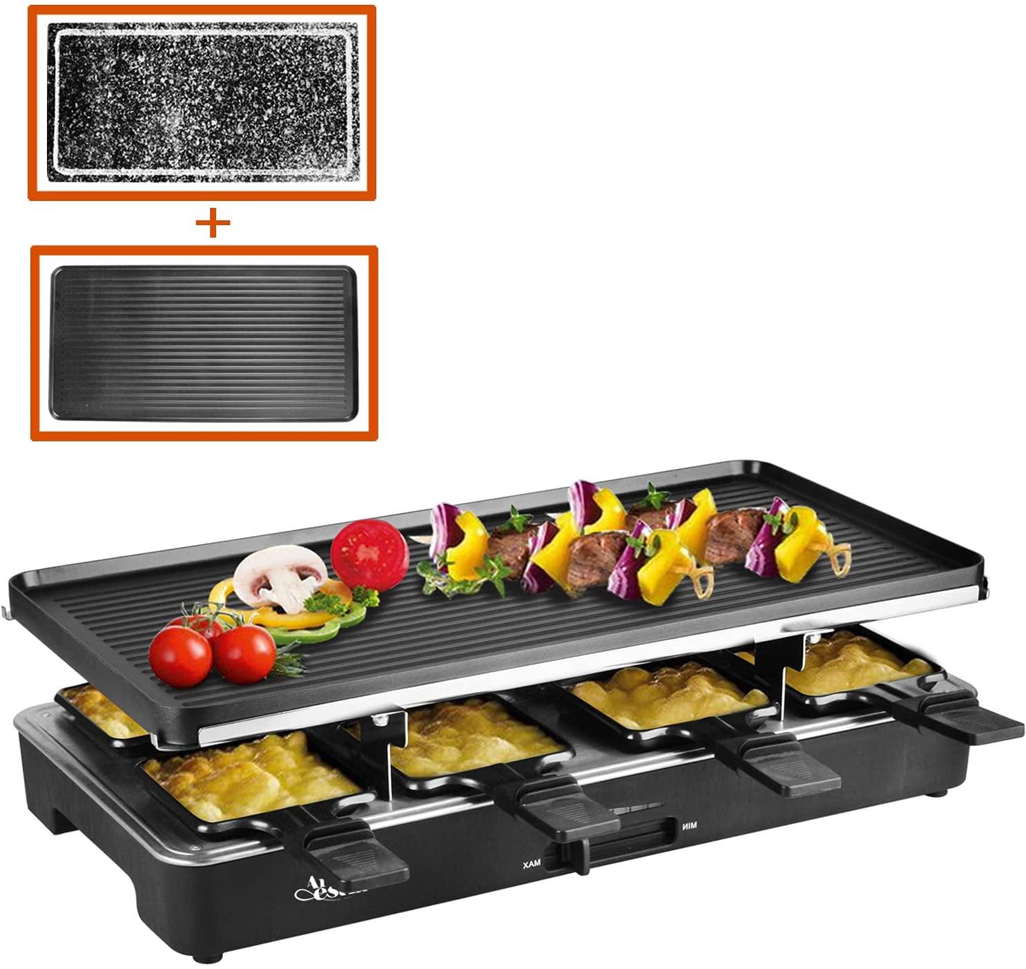 Artestia Raclette Table Grill, Electric Korean BBQ Grill Indoor Cheese Raclette for 8 Person - JOY2ESpree