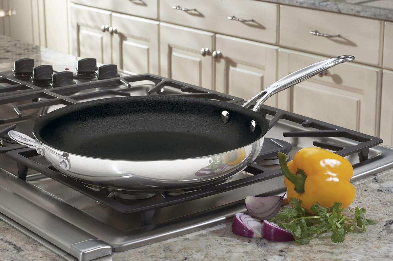 Cuisinart 722-24NS Chef's Classic Nonstick Stainless 10-Inch Open Skillet - JOY2ESpree