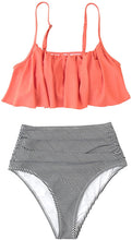 
                        
                          Muat gambar ke penampil Galeri, CUPSHE Women's High Waisted Falbala Bikini Set
                        
                      