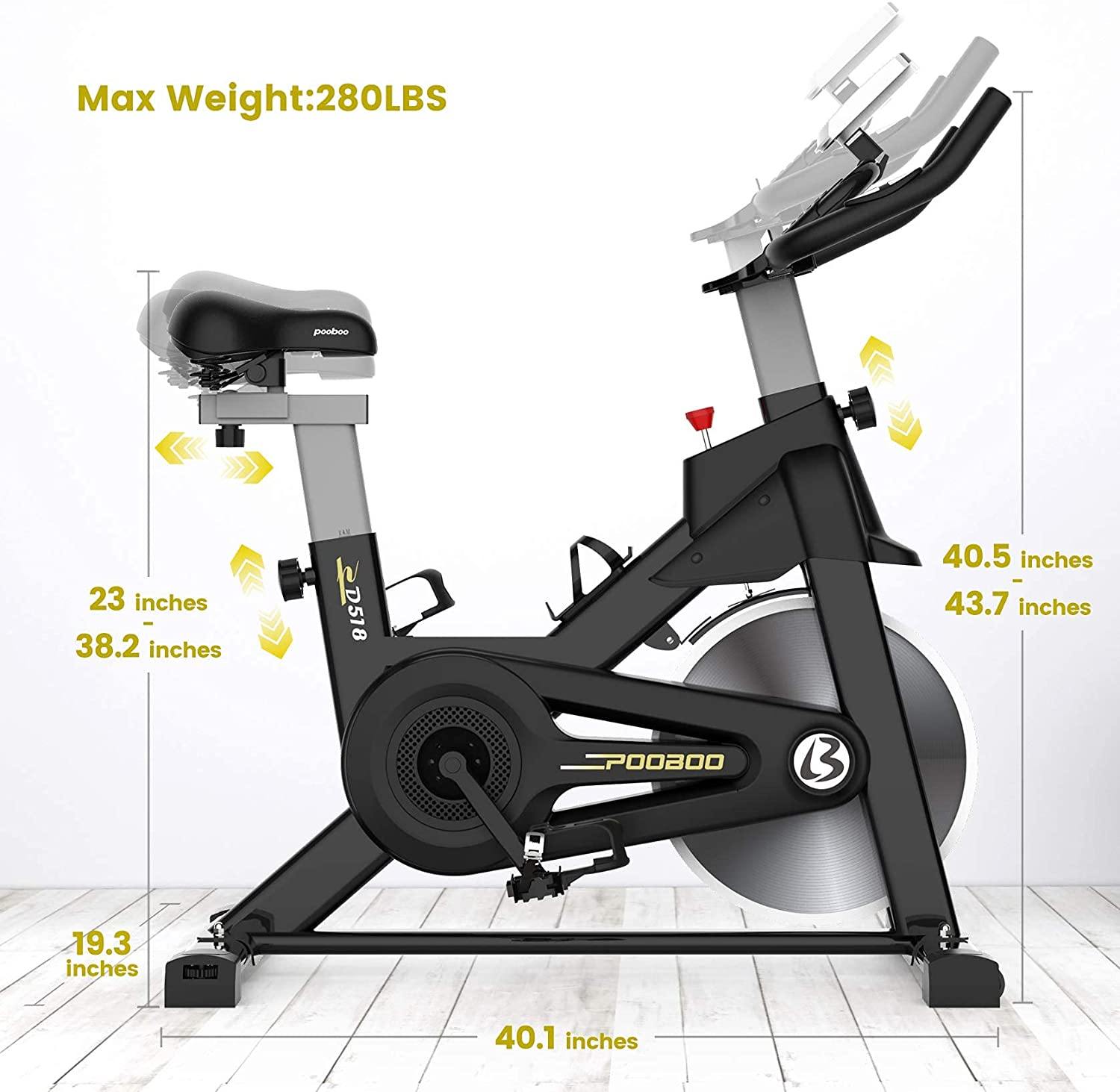 pooboo Indoor Cycling Bike with Magnetic Resistance Exercise Bikes Stationary - JOY2ESpree