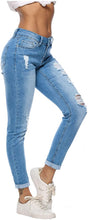 
                        
                          गैलरी व्यूवर में इमेज लोड करें, Resfeber Women's Ripped Boyfriend Jeans Cute Distressed Jeans Stretch Skinny Jeans with Hole
                        
                      