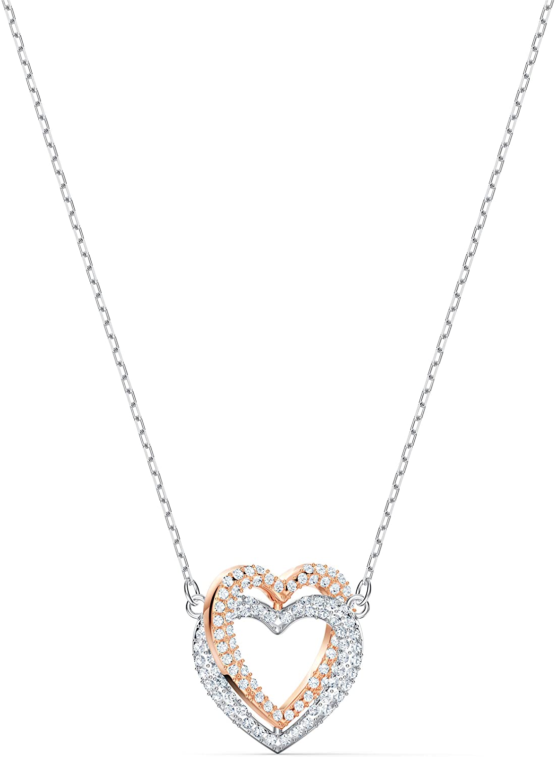 SWAROVSKI Women's Infinity Heart Jewelry Collection, Rose Gold Tone & Rhodium Finish, Clear Crystals - JOY2ESpree