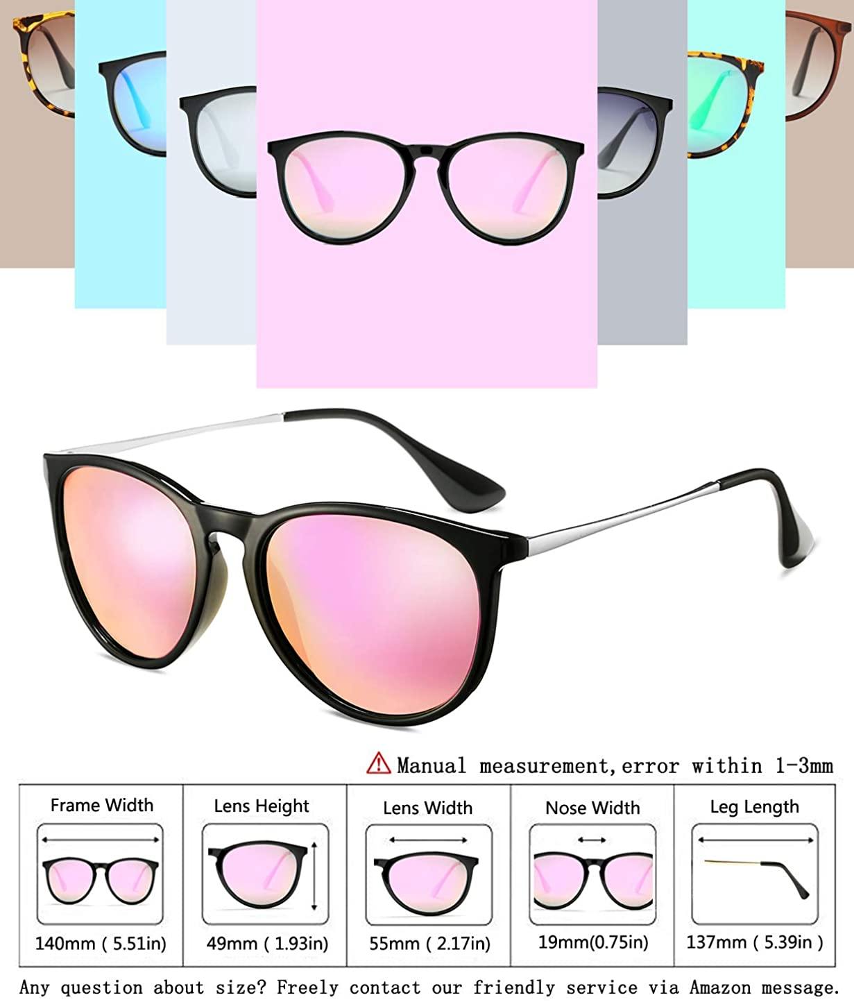 SUNGVG Polarized Sunglasses for Women Classic Round Retro Sun Glasses - JOY2ESpree