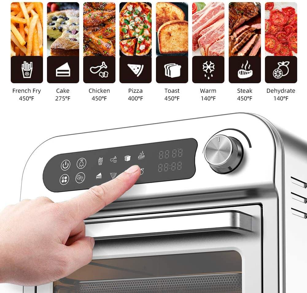 Air Fryer Toaster Oven Combo 8-in-1 Countertop Rotisserie & Dehydrator - JOY2ESpree