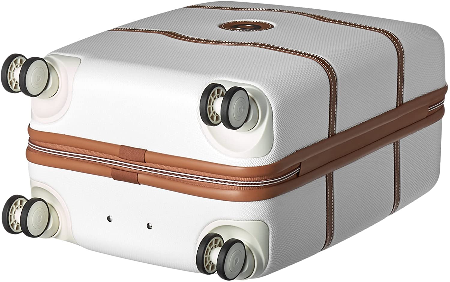 DELSEY Paris Chatelet Hardside Luggage with Spinner Wheels, Chocolate Brown, Checked-Large 28 Inch, with Brake