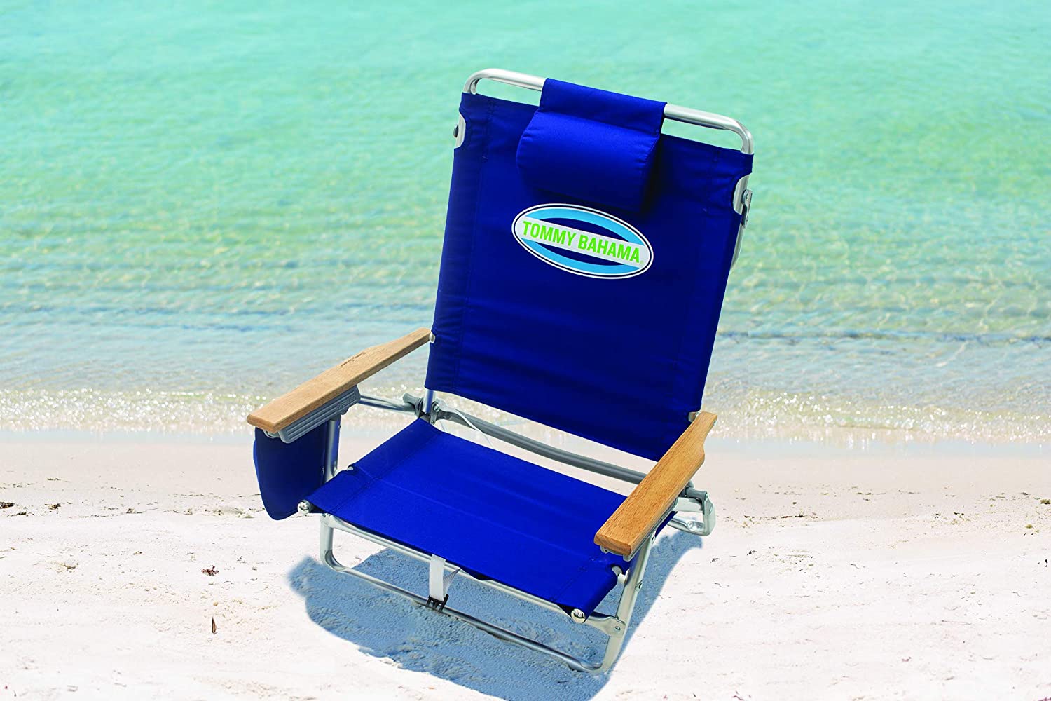 Tommy Bahama 5-Position Classic Lay Flat Folding Backpack Beach Chair