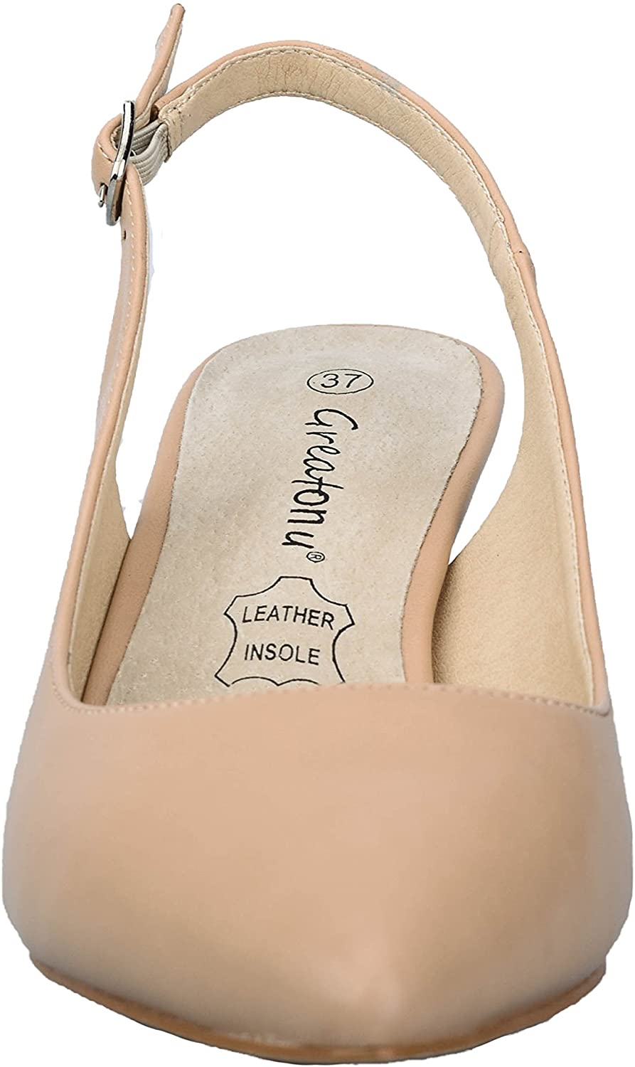 Greatonu Womens Slingback Dress Pump
