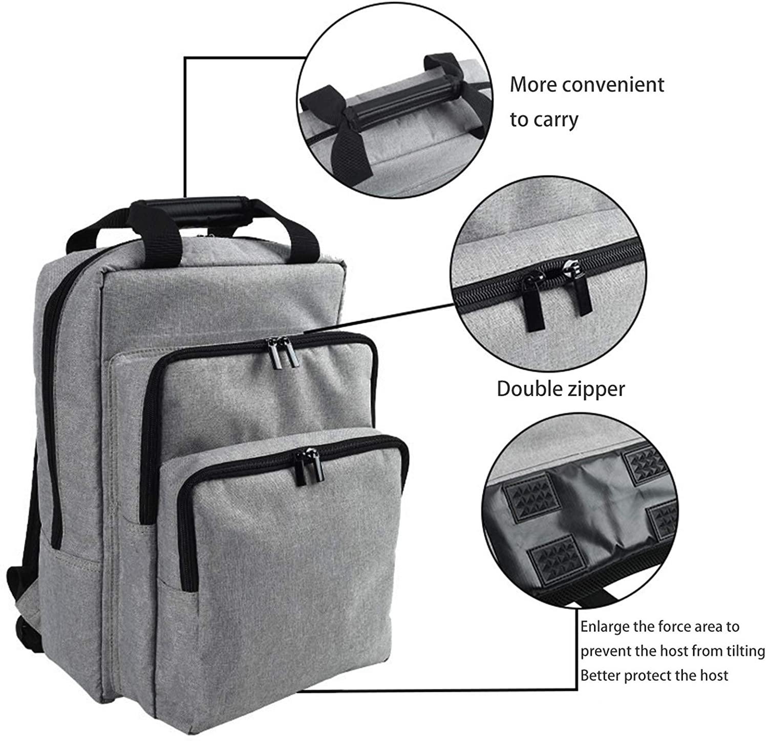 PS5 Carrying Case Portable Shockproof PS5 Travel Bag Compatible with Playstation 5 Console, 3 Layers Travel Backpack Large Capacity Storage Bag - JOY2ESpree