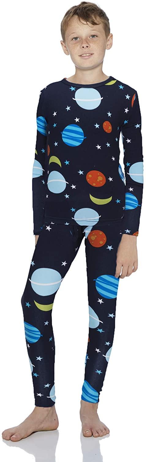 Rocky Thermal Underwear for Boys Fleece Lined Thermals Kids Base Layer Long John Set