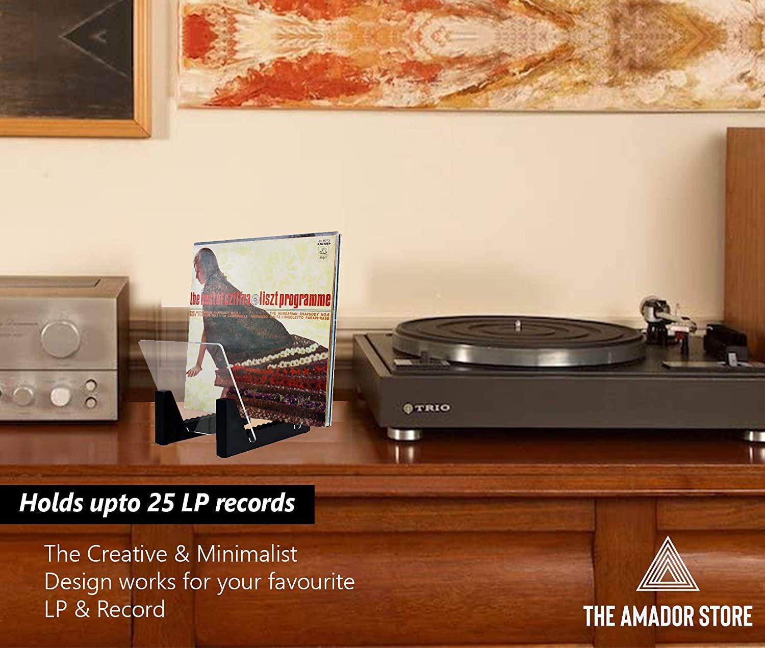 The Amador's Store Vinyl LP Record Rack 50-55 LP storage Stand Holder - JOY2ESpree