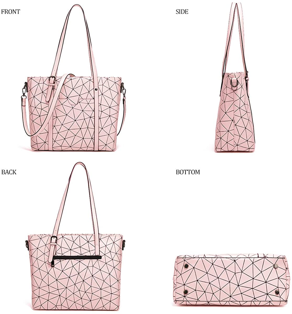 Women Fashion Handbags Wallet Tote Bag Shoulder Bag Top Handle Satchel Purse Set 4pcs