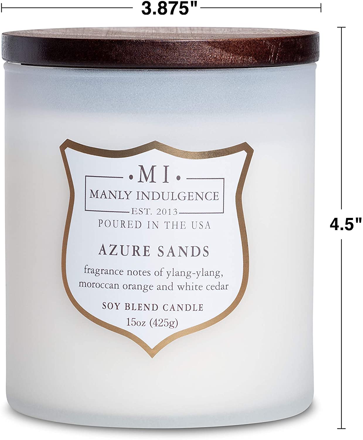 Manly Indulgence Sea Salt & Ginger Scented Jar Candle, 15 Oz, White