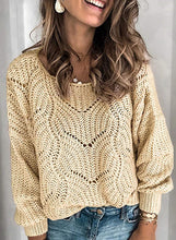 
                        
                          Muat gambar ke penampil Galeri, Dokotoo Womens Cute Soft Crewneck Long Sleeve Hollow Cable Knit Pullover Sweaters
                        
                      