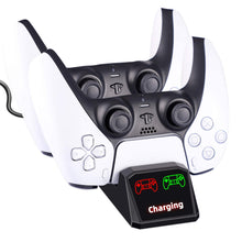 
                        
                          Load image into Gallery viewer, PS5 Controller Charger Dock, Dual USB Type C Fast Charging - JOY2ESpree
                        
                      