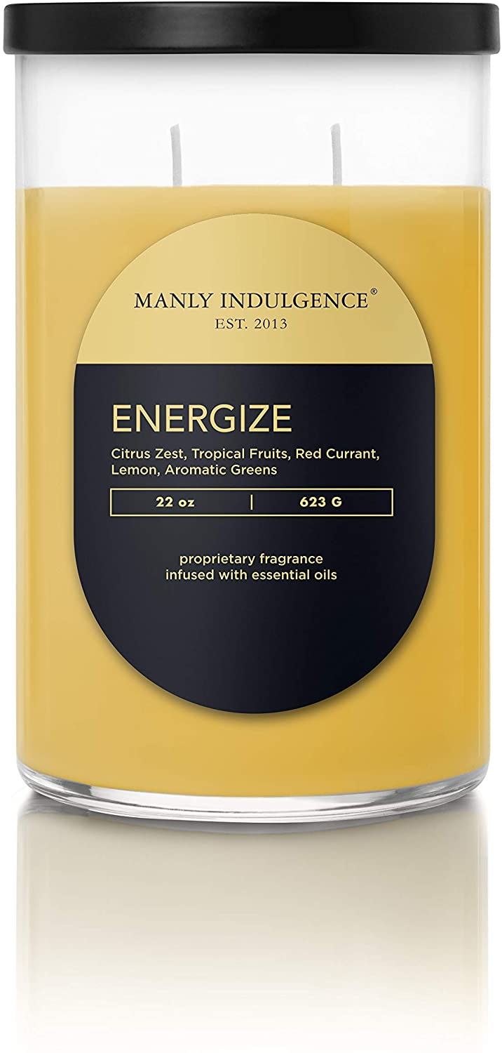 Manly Indulgence Sea Salt & Ginger Scented Jar Candle, 15 Oz, White