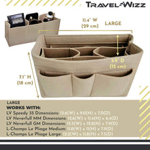 
                        
                          Cargar imagen en el visor de la galería, Handbag Organizer - 2in1 Purse Organizer Insert with Inner Zipped Pocket - Tote Shaper fits Speedy Neverfull - Grey Medium
                        
                      