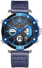 
                        
                          Load image into Gallery viewer, Mens Sport Watch Digital Analog Quartz Waterproof Multifunctional Military Leather Wrist Watches
                        
                      