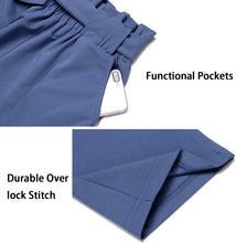 
                        
                          Load image into Gallery viewer, Freeprance Women's Pants Casual Trouser Paper Bag Pants Elastic Waist Slim Pockets
                        
                      