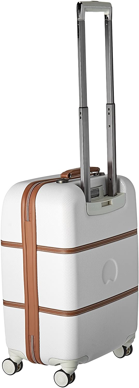 DELSEY Paris Chatelet Hardside Luggage with Spinner Wheels, Chocolate Brown, Checked-Large 28 Inch, with Brake