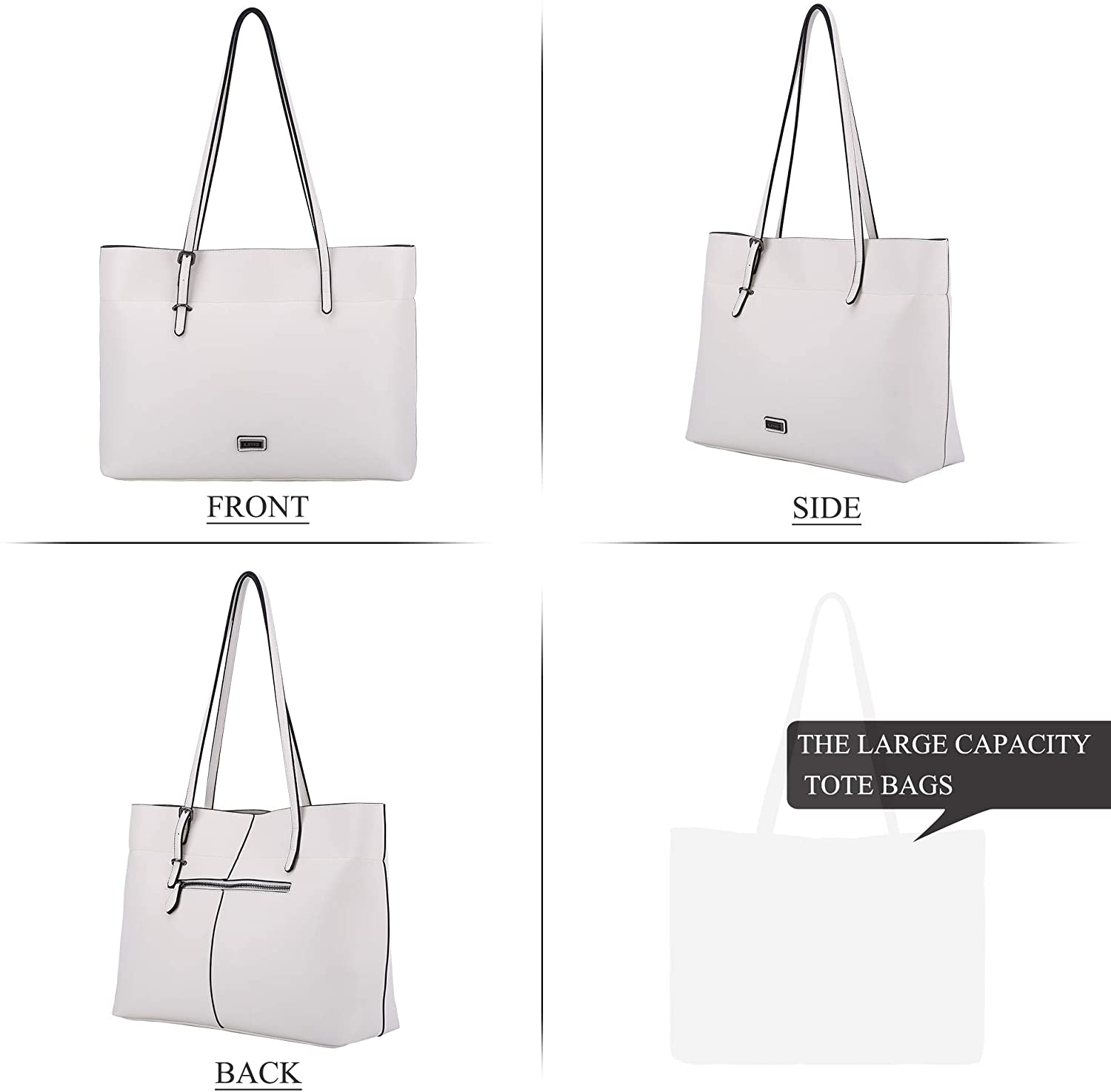 K.EYRE Women's Soft Faux Leather Tote Bag Purse Handbags Wallet Tote Shoulder Bag Purse Large Capacity