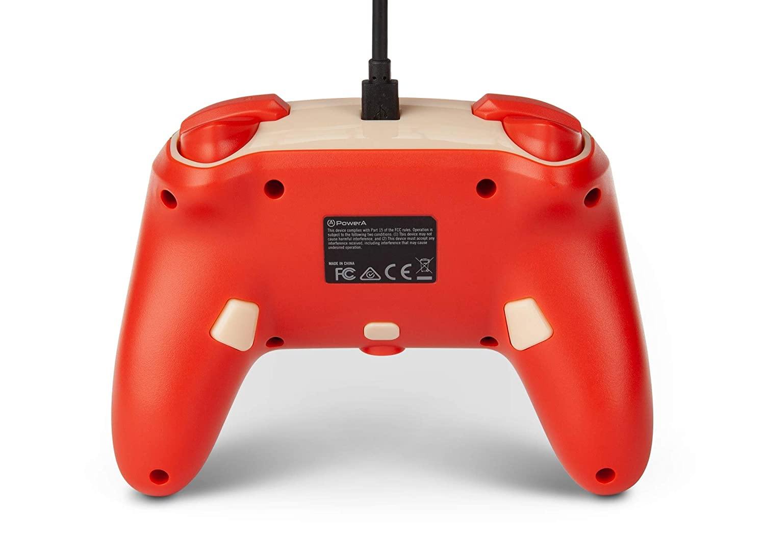 PowerA Enhanced Wired Controller for Nintendo Switch - Mario White, Gamepad, Wired Video Game Controller, Gaming Controller - Nintendo Switch - JOY2ESpree