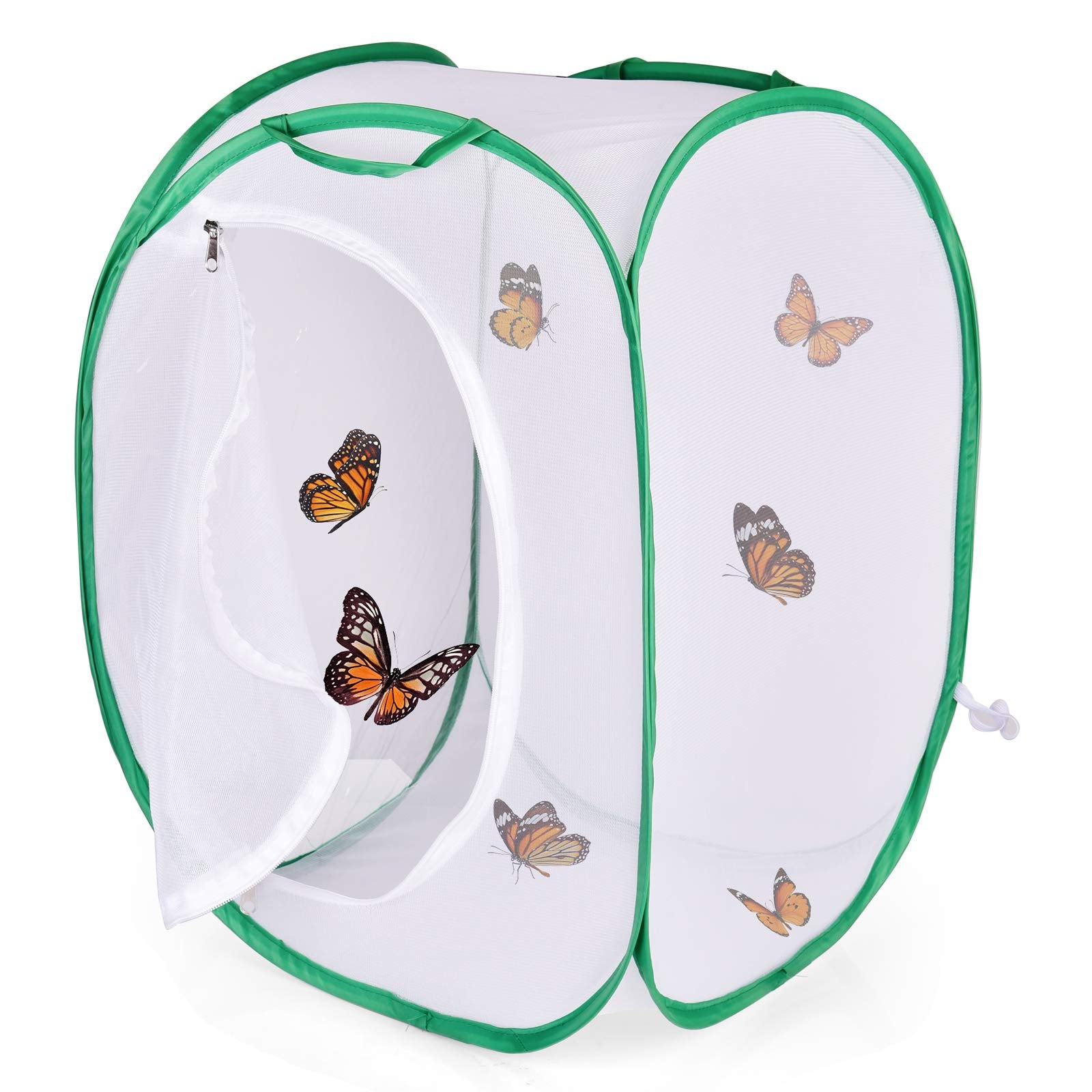 FUN LITTLE TOYS Square Butterfly Cage Set Butterfly Habitat Butterfly Garden Kit Insect Lore Butterfly Garden Without Butterfly - JOY2ESpree