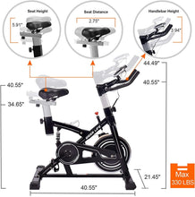 
                        
                          Load image into Gallery viewer, IDEER LIFE Indoor Cycling Bike Stationary Exercise Bike for Home Cardio Workout Smooth Drive - JOY2ESpree
                        
                      
