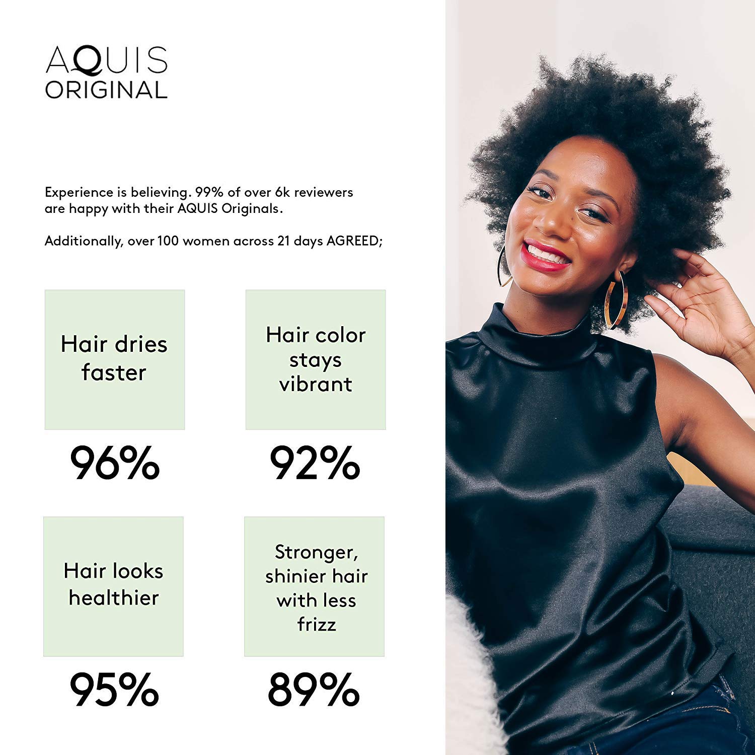 AQUIS - Original Long Hair Towel, Ultra Absorbent & Fast Drying Microfiber Towel for Longer Hair, Dark Grey, Long (19 x 44 Inches)