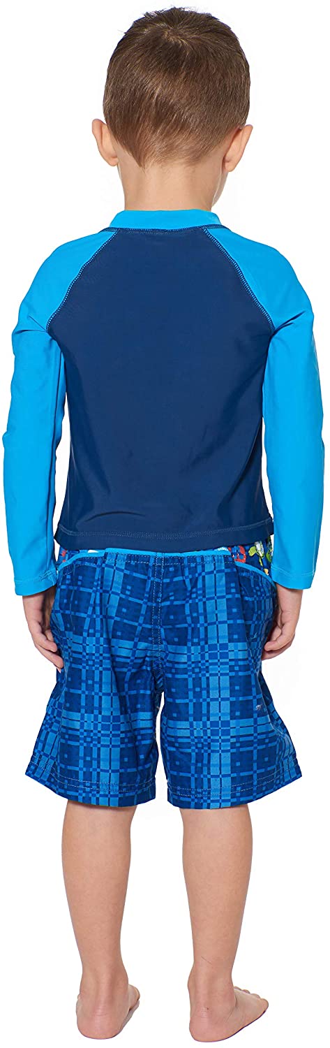 Tommy Bahama Boys' Long Sleeve Rashguard and Trunks Swimsuit Set