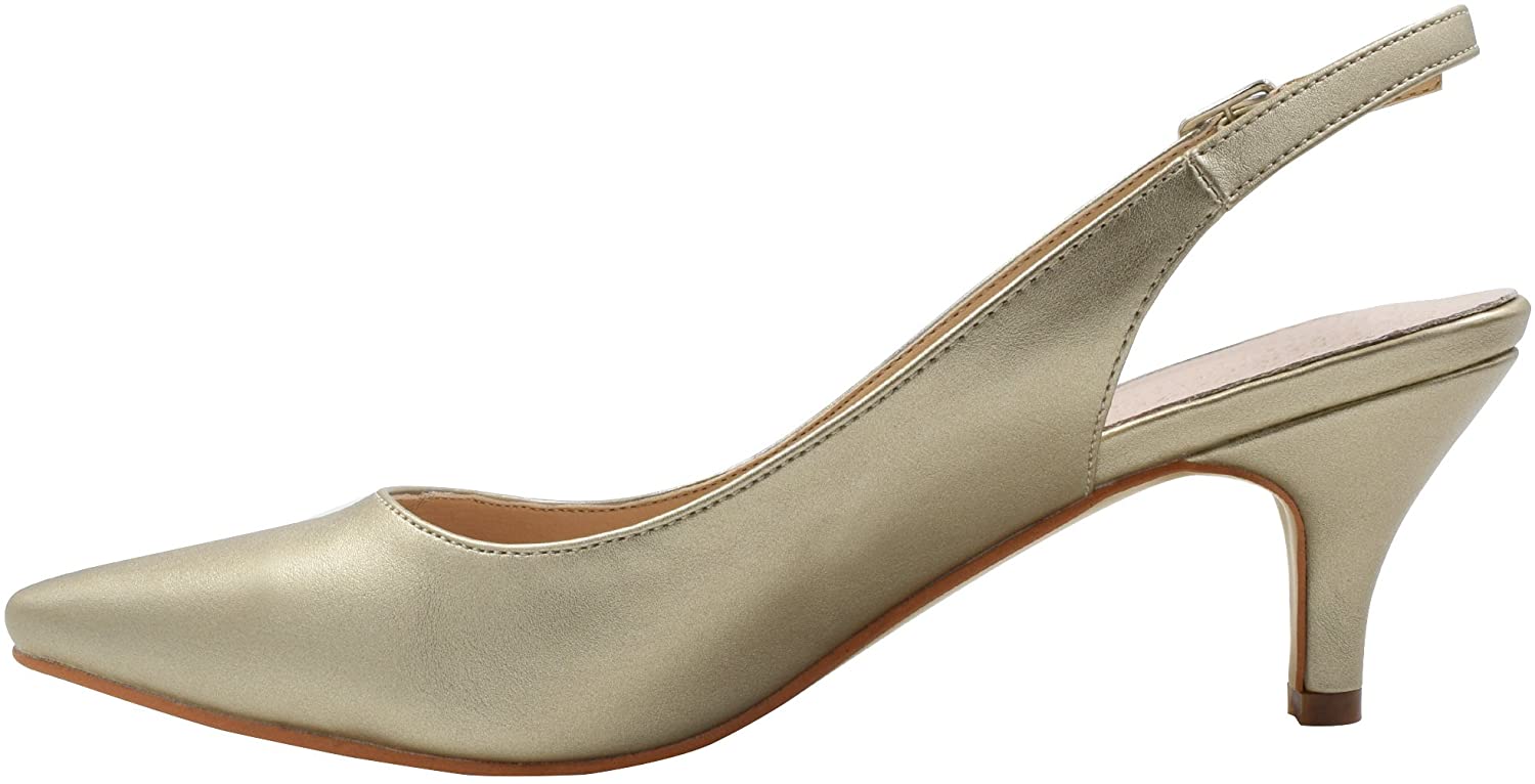 Greatonu Womens Slingback Dress Pump