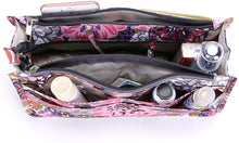 
                        
                          Load image into Gallery viewer, BTSKY New Printing Handbag Organizers Inside Purse Insert-High Capacity 13 Pockets Bag Tote Organizer with Handle Peacock Flower
                        
                      