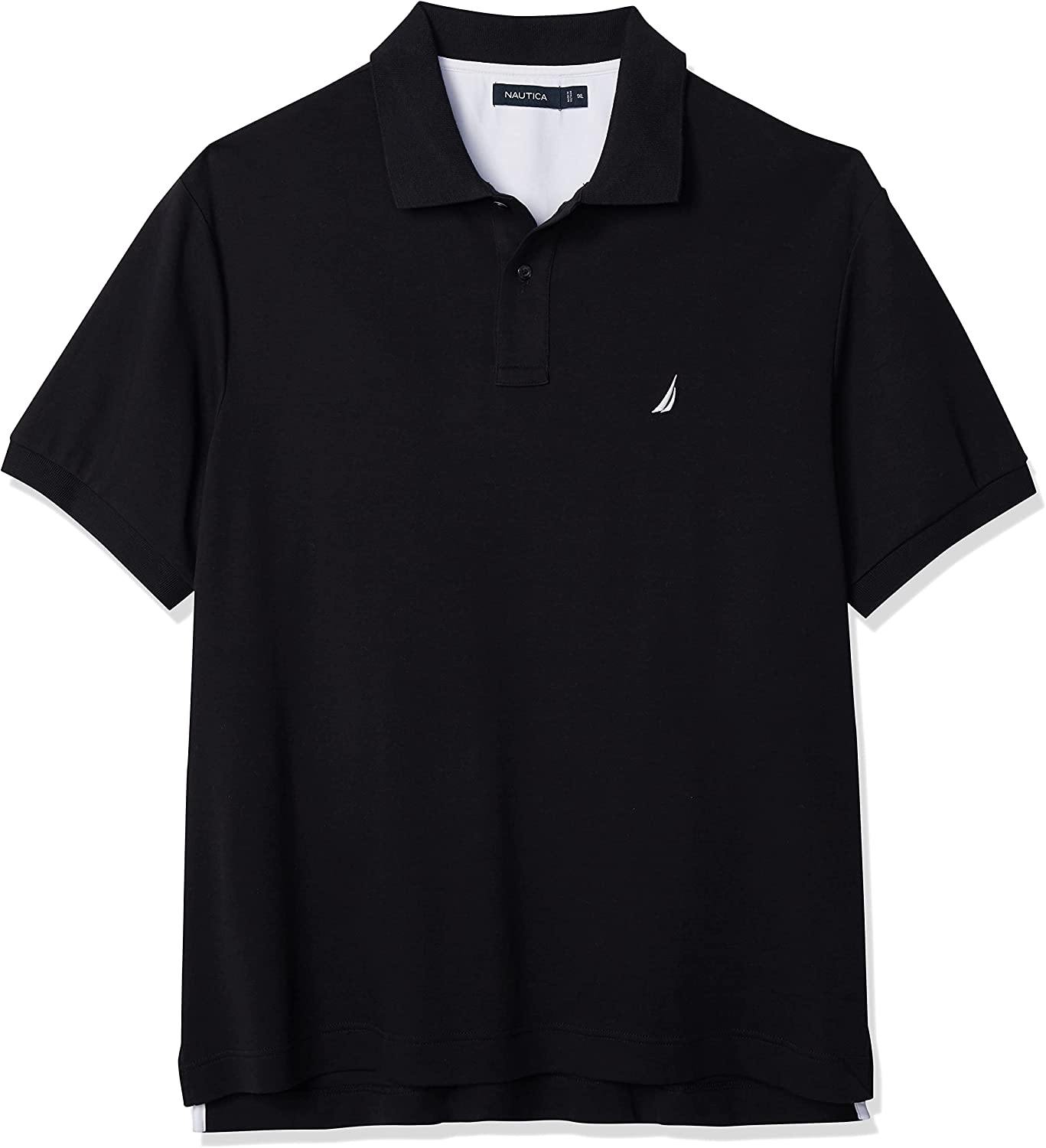 Nautica Men's Classic Fit Short Sleeve Solid Soft Cotton Polo Shirt - JOY2ESpree