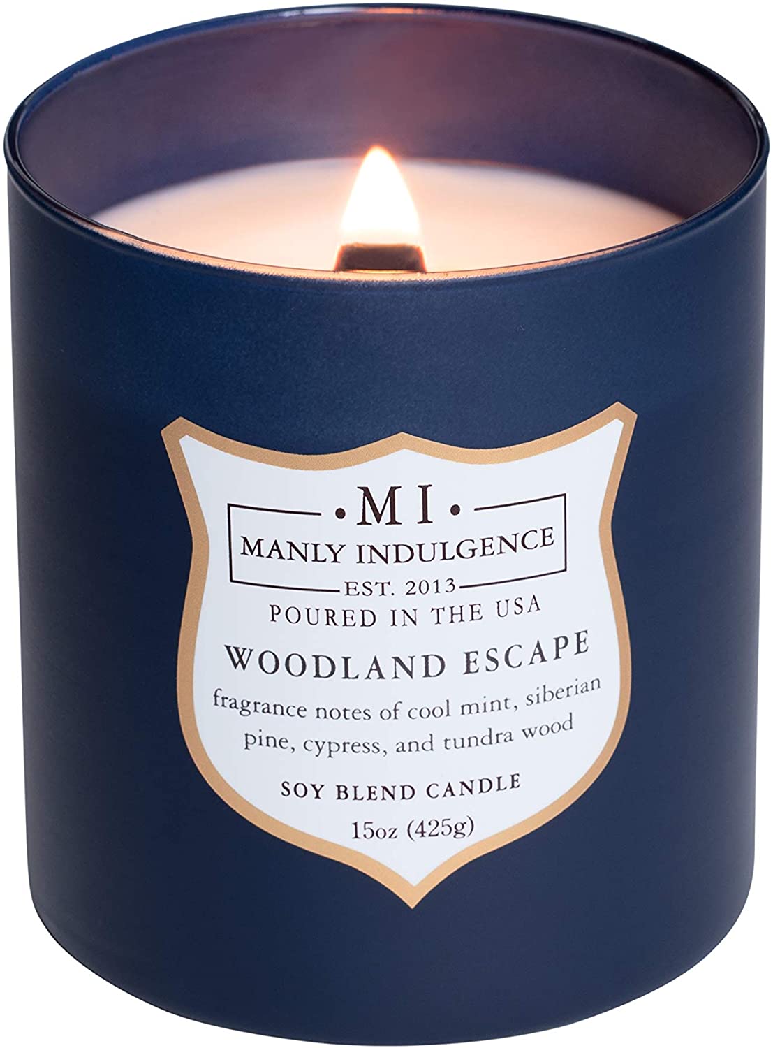Manly Indulgence Sea Salt & Ginger Scented Jar Candle, 15 Oz, White