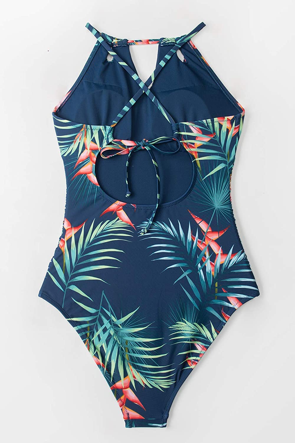 CUPSHE Women's One Piece Swimsuit High Neck Tummy Control Swimwear Bathing Suit