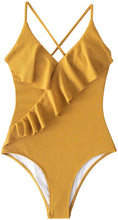 
                        
                          Muat gambar ke penampil Galeri, CUPSHE Women's One Piece Swimsuit Ruffle Wrap Textured Beach Swimwear Bathing Suits
                        
                      
