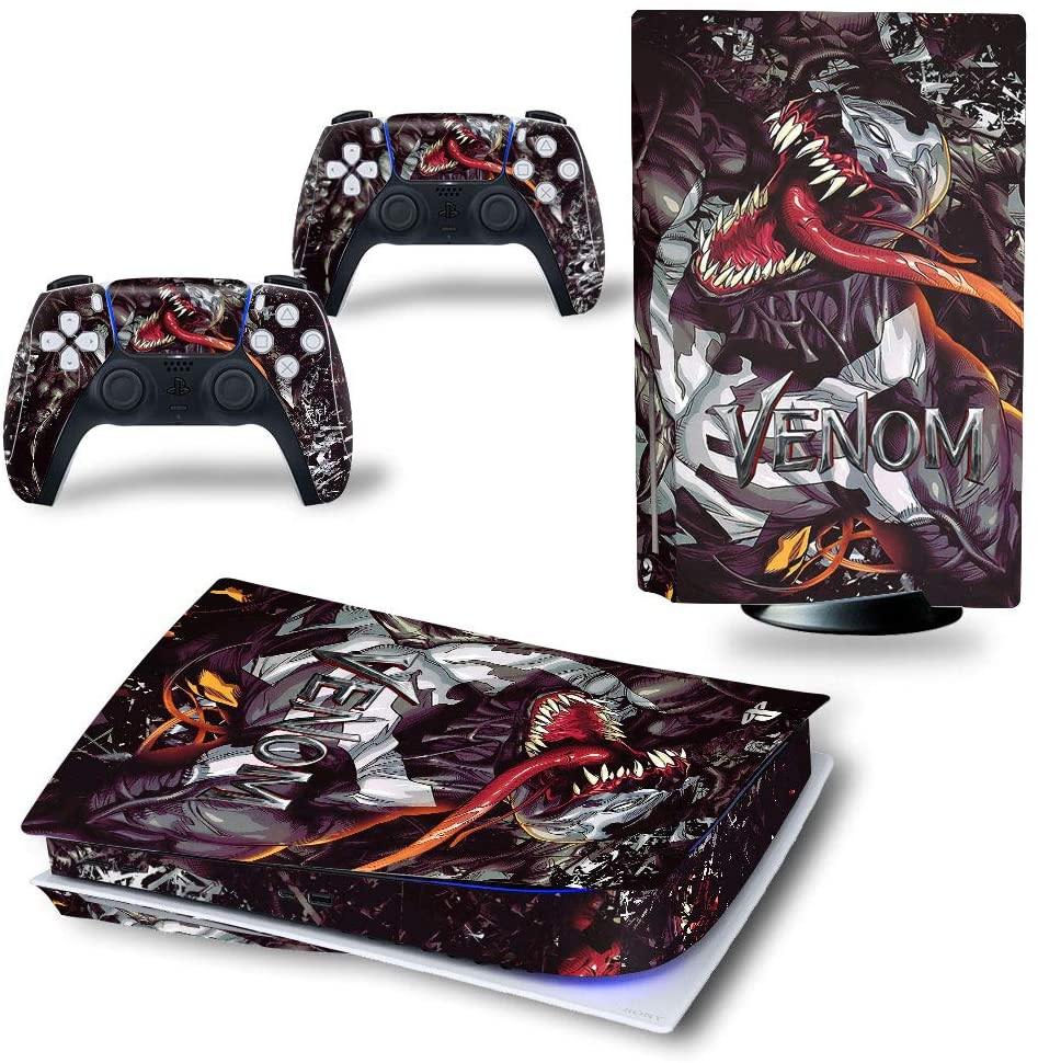 Mmoptop PS5 Skin Aven-GeRs for Playstation 5 Disc Version with Console and Dualsense Controller - Full Set - JOY2ESpree