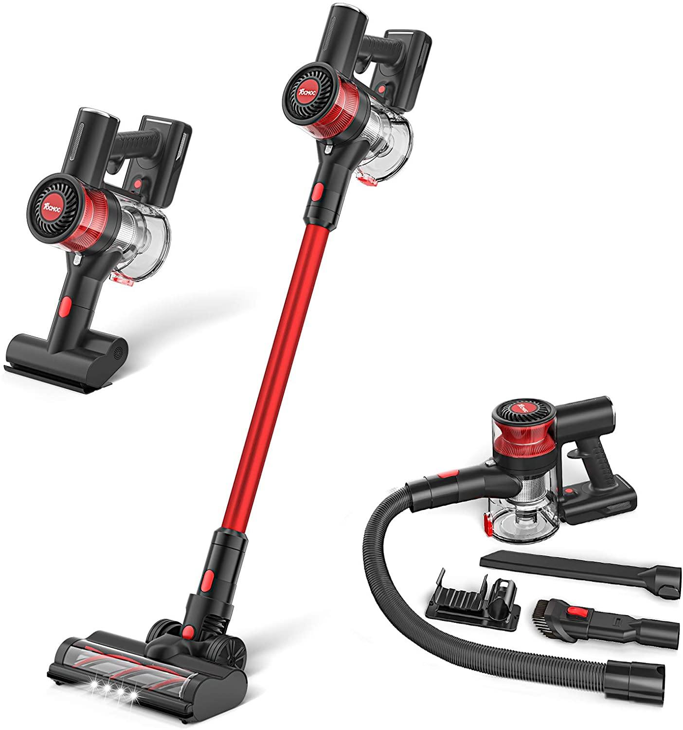 Cordless Vacuum Cleaner, 5-in-1 Lightweight Stick/Handheld Vacuum Rechargeable, Powerful Suction for Hard Floor - JOY2ESpree