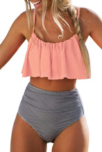 
                        
                          Muat gambar ke penampil Galeri, CUPSHE Women's High Waisted Falbala Bikini Set
                        
                      