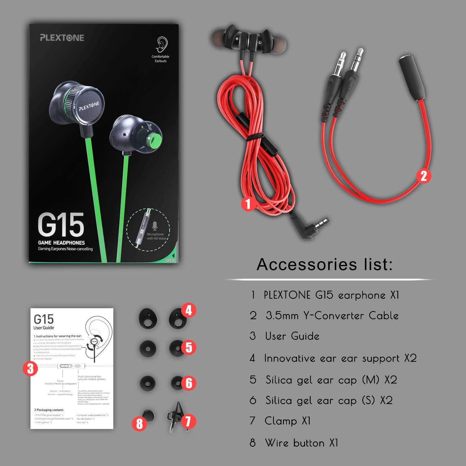 Innens 3.5 MM Wired Gaming Earphone, Noise Cancelling Stereo Bass Gaming in-Ear Earbuds - JOY2ESpree