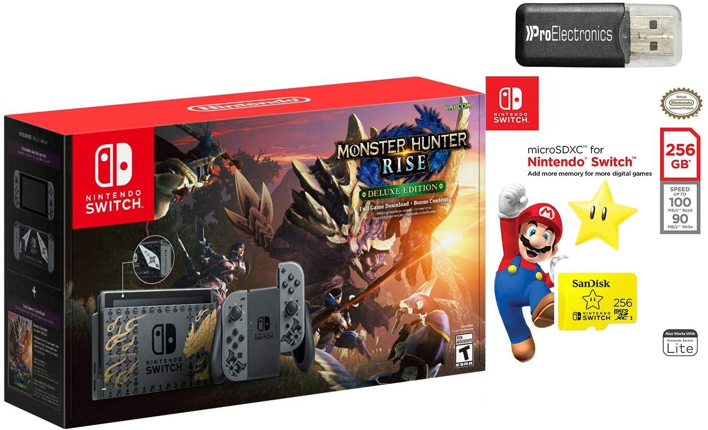 Nintendo Switch Animal Crossing: New Horizons with Sandisk 256GB MicroSD Card and MicroSD Card Reader Bundle - JOY2ESpree