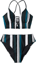 
                        
                          Load image into Gallery viewer, CUPSHE Women’s Bikini Swimsuit Floral Print Lace Up Strappy Two Piece Bathing Suit
                        
                      