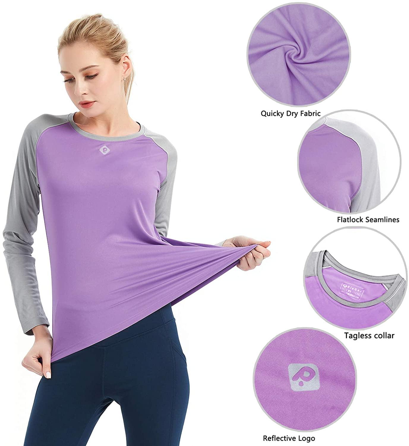 Women's UPF 50+ Sun Protection Hiking Shirts Long Sleeve Quick Dry Rashguard Athletic Running Fishing Shirts - JOY2ESpree