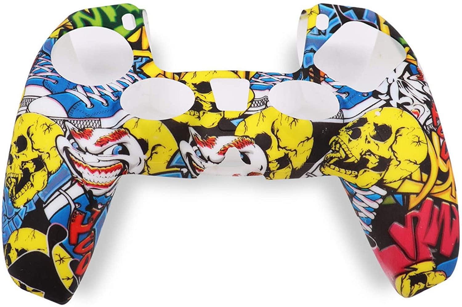 2pcs PS5 Controller Skin Silicone Soft Case for Sony Playstation 5 Cover Slim Shell Gel Rubber Protector with 10 Thumb Grip Caps (01) - JOY2ESpree